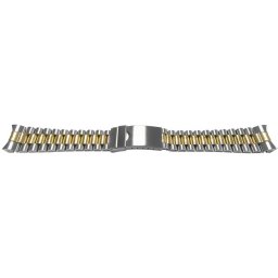 Bratara plina bicolora model Rolex President capete curbate 20mm - 51396