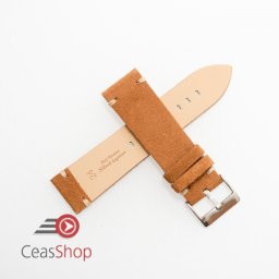 Curea piele maro deschis, nubuk vintage 18mm - 4170318