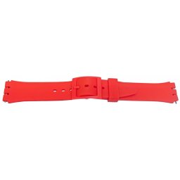 Curea silicon tip Swatch 17 mm rosu luminos -58628