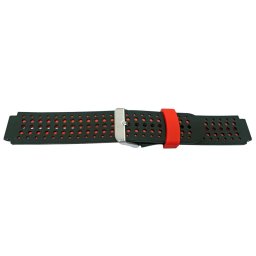 Curea Garmin negru cu roșu 16/22mm - 59124