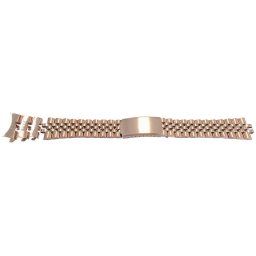 Bratara metalica reglabila rose gold model Rolex capete curbate 18-22mm - 51374