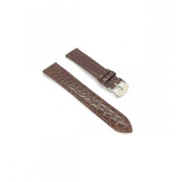 Curea crocodil veritabil maro, căptușită, plată 22mm -4300222
