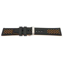 Curea silicon doua culori negru cu portocaliu, telescop QR, 20mm -60732