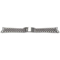 Bratara metalica plina argintie model Rolex capete curbate 20mm - 51350
