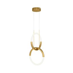 Pendul Node MOD165PL-L18G3K, 18W LED, 3000 K, D:34 cm, H:120 cm, auriu