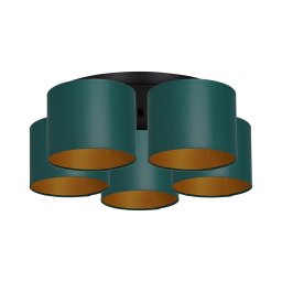 Lustră aplicată ARDEN 5xE27/60W/230V verde/aurie