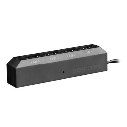 Adaptor (HUB) 4 pini la 4 x ventilator 3/4 pini PWM, Deepcool FH-04