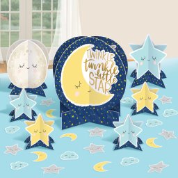 Kit decoratiuni carton masa Twinkle Little star 27 buc