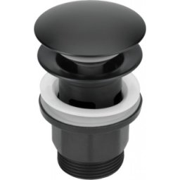 Ventil click clack pentru lavoare cu preaplin Deante,negru mat
