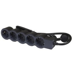 Prelungitor mobil standard 5x2P+T 3m negru Legrand 694564