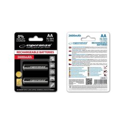 Esperanza EZA105 Baterii reîncărcabile Ni-MH AA 2600MAH x2