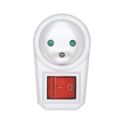 Solight P96 - Priză cu întrerupător integrat
