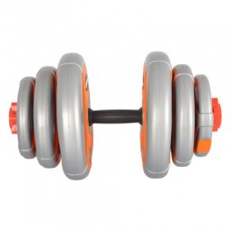 Gantera reglabila inSPORTline 3-18kg Gri/Portocaliu