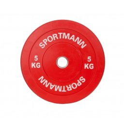 Greutate Cauciuc Bumper Plate SPORTMANN - 5 kg / 51 mm