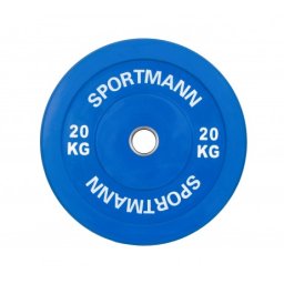 Greutate Cauciuc Bumper Plate SPORTMANN - 20 kg / 51 mm - Albastru