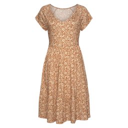 BUFFALO Rochie crem / maro caramel / galben
