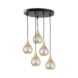 Lustră pe cablu LACRIMA HONEY 5xE27/60W/230V d. 45 cm