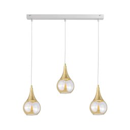 Lustră pe cablu LACRIMA WHITE 3xE27/60W/230V