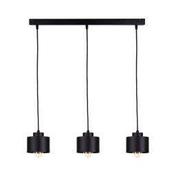 Lustră pe cablu SIMPLY BLACK 3xE27/60W/230V