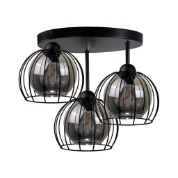 Lustră aplicată SOLO BLACK 3xE27/60W/230V d. 30 cm