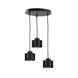 Lustră pe cablu SIMPLY BLACK 3xE27/60W/230V d. 32 cm