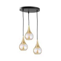 Lustră pe cablu LACRIMA HONEY 3xE27/60W/230V d. 30 cm