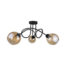 Lustră pe cablu VENUS BLACK 3xE27/60W/230V