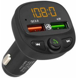 Modulator FM FMT-B7, USB, microSD, QC 3.0, Negru