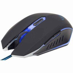 MOUSE GEMBIRD- gaming- cu fir- USB- optic- 2400 dpi- butoane/scroll 6/1- iluminare- negru / albastru- MUSG-001-B