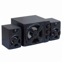 BOXE SPACER Gaming 2.1- RMS: 11W2 x 3W + 5W)- control volum- bass si inalte- subwoofer lemn MDF- 14 x LED- USB power- black- SPB