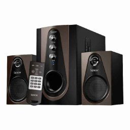 BOXE SPACER 2.1- RMS: 30W2 x 5W + 20W)- bluetooth telecomanda wireless- control volum- bass- treble- subwoofer lemn MDF- 220V al