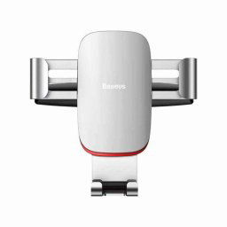 SUPORT AUTO Baseus Metal Age Gravity pt. SmartPhone- fixare in suport CD/DVD player auto- argintiu SUYL-J0S