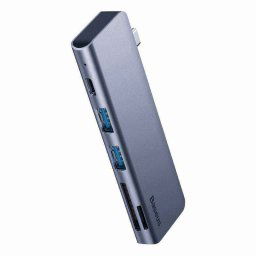 DOCKING Station Baseus- conectare PC USB Type-C- USB 3.0 x 2 -USB Type C x 1 PD 20V 3AMax.) - Card reader SD x 1- micro SD x 1-