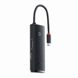 DOCKING Station Baseus Lite- conectare PC USB Type-C- USB 3.0 x 2- USB Type C x 1- HDMI x 1/4K/30Hz- card reader SD/microSD- neg