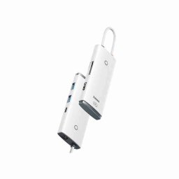 DOCKING Station Baseus Lite- conectare PC USB Type-C- USB 3.0 x 2- USB Type C x 1 PD- HDMI x 1/4K/30Hz- card reader SD/microSD-
