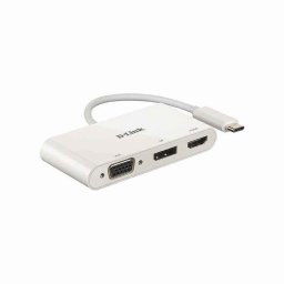 DOCKING Station D-Link universal- conectare PC USB Type C- Thunderbolt 3- nu- porturi video VGA x 1- Display Port x 1- HDMI x 1-