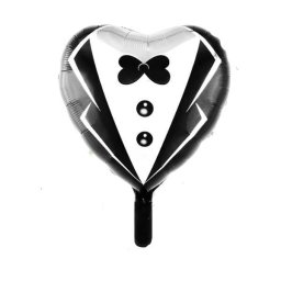 Balon folie inima costum mire nunta 45 cm