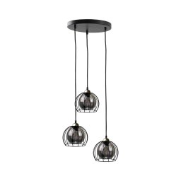 Lustră pe cablu SOLO BLACK 3xE27/60W/230V neagră/aurie