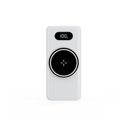 Baterie externa, powerbank cu incarcare Wireless Fast Charge, cabluri triple incorporate, 20000mAh