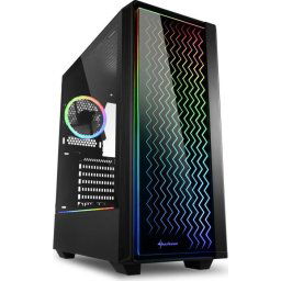 Carcasa Sharkoon RGB LIT 200 tower case (black, front and side panel of tempered glass)