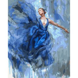 Set pictura pe numere, cu sasiu, Euforia dansului, 40x50 cm