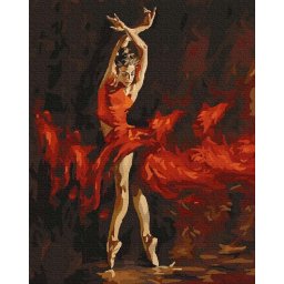 Set pictura pe numere, cu sasiu, Dans pasional, 40x50 cm