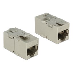 Keystone connector RJ45-> RJ45 STP cat.6A socket for mounting box