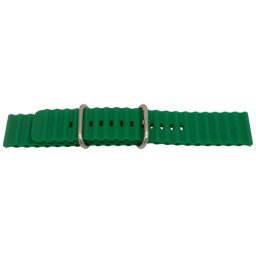 Curea silicon verde cutată cu telescop QR 22mm - 63046