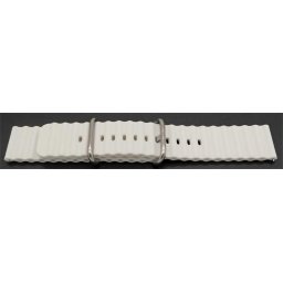 Curea silicon albă cutată cu telescop QR 20mm - 63055
