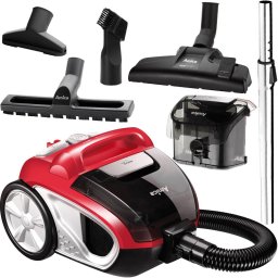 Aspirator Amica Bagio Eco VM3044, Rosu/Negru, 900 W, capacitate 2 litri,Reglarea puterii