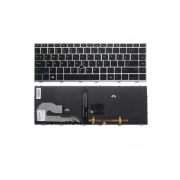 Tastatura laptop HP Elitebook 745 840 846 G5 G6 silver iluminata