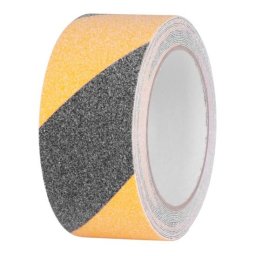 Banda antialunecare, Strend Pro, autoadeziva, extra durabila, 50 mm x 5 m, negru si galben
