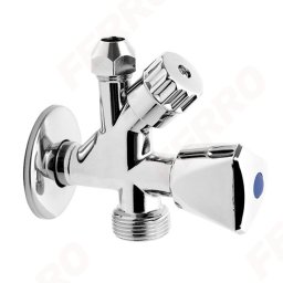 Robinet coltar combinat 1/2"x3/8"x3/4" cu robinet pentru masina de spalat
