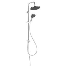 Set de dus dual Vepa, bara metalica 950 mm, FerroEasyClean, comutator ceramic de tip click-clack, crom-negru
